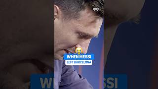 When Messi LEFT Barcelona 😭🎤 #messi #lionelmessi #messi10 #leomessi #barcelona #argentina #goal