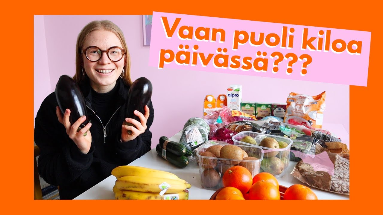 YHDEN HENGEN VIIKON RUOKAOSTOKSET (vegaani) 🥦🍌🍎 Kasviksia ja hedelmiä vaikka muille jakaa
