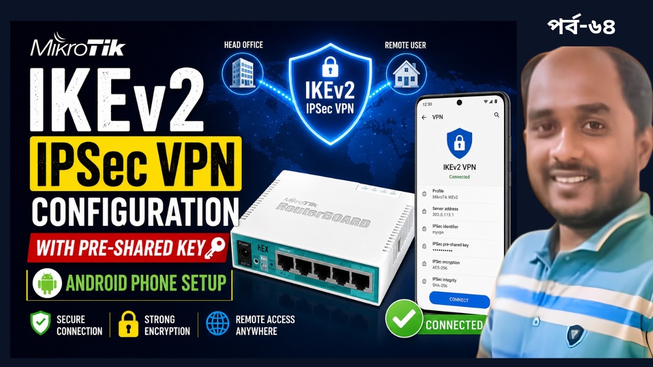 MikroTik IKEv2 IPSec VPN Configuration with Pre-Shared Key | Android ...