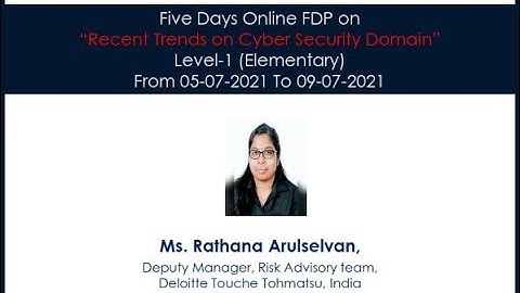 ATAL FDP Session 13: Payment card industry and trends by Ms Rathana Arulselvan