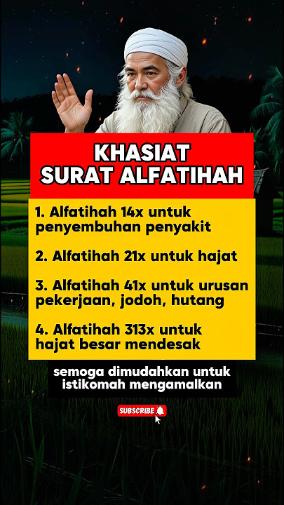 SUBHANALLAH ❤️ KHASIAT SURAT ALFATIHAH TERNYATA SANGAT DAHSYAT