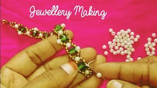 DIY NECKLACE and Bracelet making at home / JEWELLERY Making Tutorial #myhomecrafts #jewellery