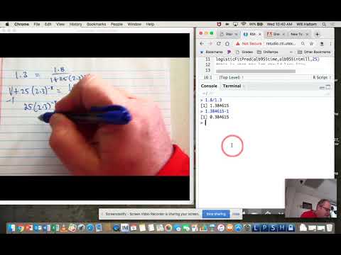 Using R-Studio to solve with log
