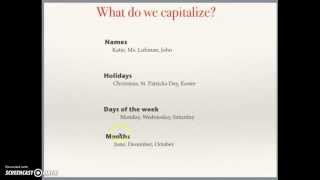 Capitalization Dates Lesson