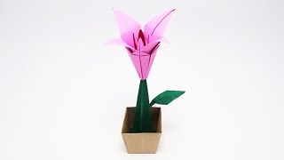 ORIGAMI LILY IN A POT (Traditional/Jo Nakashima)