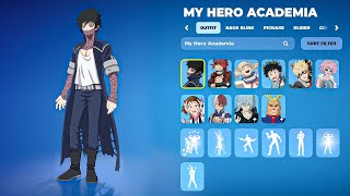 All Fortnite x My Hero Academia Skins & Emotes