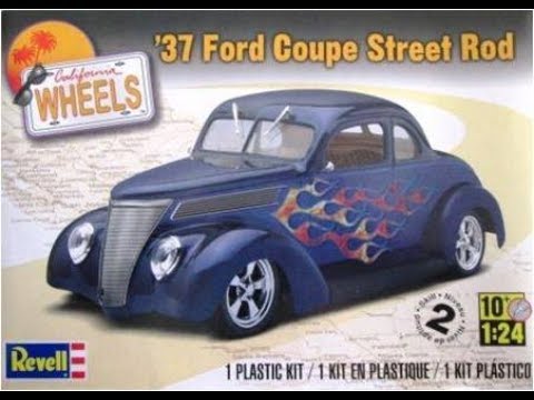 REVELL '37 FORD COUPE STREET ROD MODEL KIT 1/24 SCALE