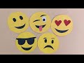 How to make paper emojis  diy smiliy emojis for room decoration  making easy emojis with paper