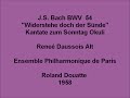 Capture de la vidéo Bach Kantate Bwv 54 Widerstehe Doch Der Sünde, Roland Douatte 1958, Reneé Daussois Alt