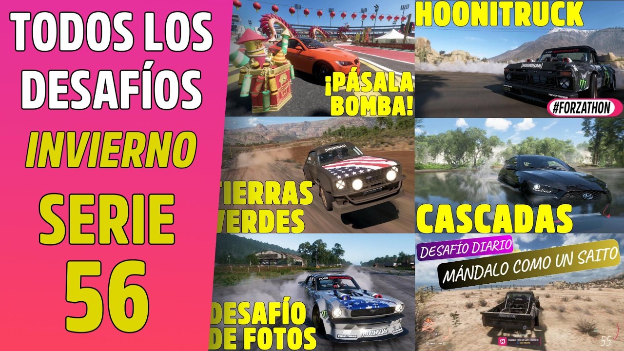 DESAFÍOS SERIE 30 / 56 INVIERNO Hoonitruck, Cascadas, Ridge Crest, Bala de Cañón, ¡Pásala bomba!