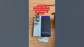 Requesting Temperature Data Via Bluetooth with ESP32 & MLX90614ESF sensor #electronics #esp32