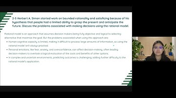 CIB1001 Topic 2: The Manager As Decision Maker