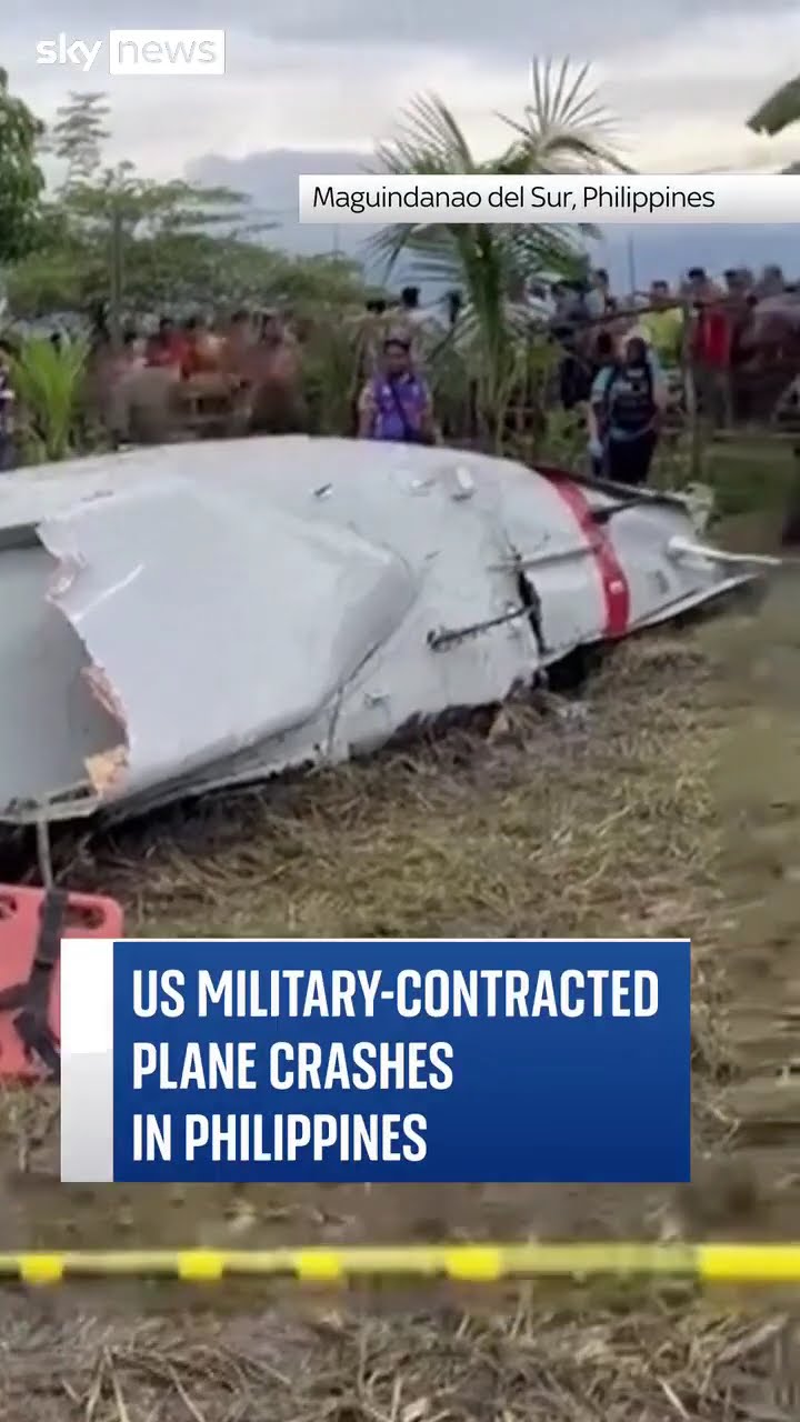 US military plane crashes in Philippines