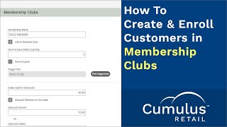 How To: Create & Enroll Customers in Membership Clubs