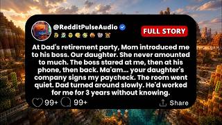 At Dad's Retirement Party, Mom Introduced Me To His Boss: Our Daughter. She Never...