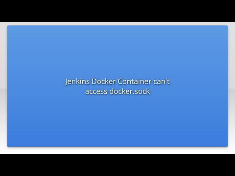 Jenkins Docker Container can't access docker.sock