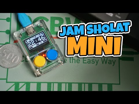 Membuat Jam Sholat Mini Online LCD OLED 