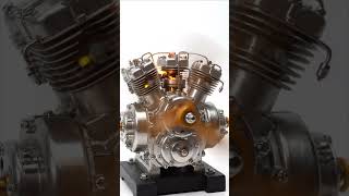 Miniature Radial Engine Comes Alive in Epic Startup! ⚙️🔥 #shorts #technicalillustration #usa #art