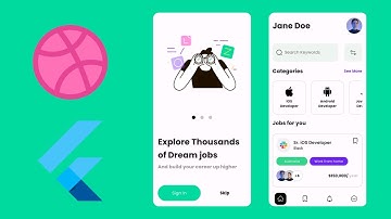 Job Finder App UI design in Flutter Part 1 -  Dribbble to Flutter #1
