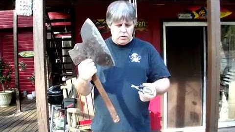 Sharpening Broad Axe, Battle ax and Hatchets with the Block Sharpener/How to sharpen Broad axe