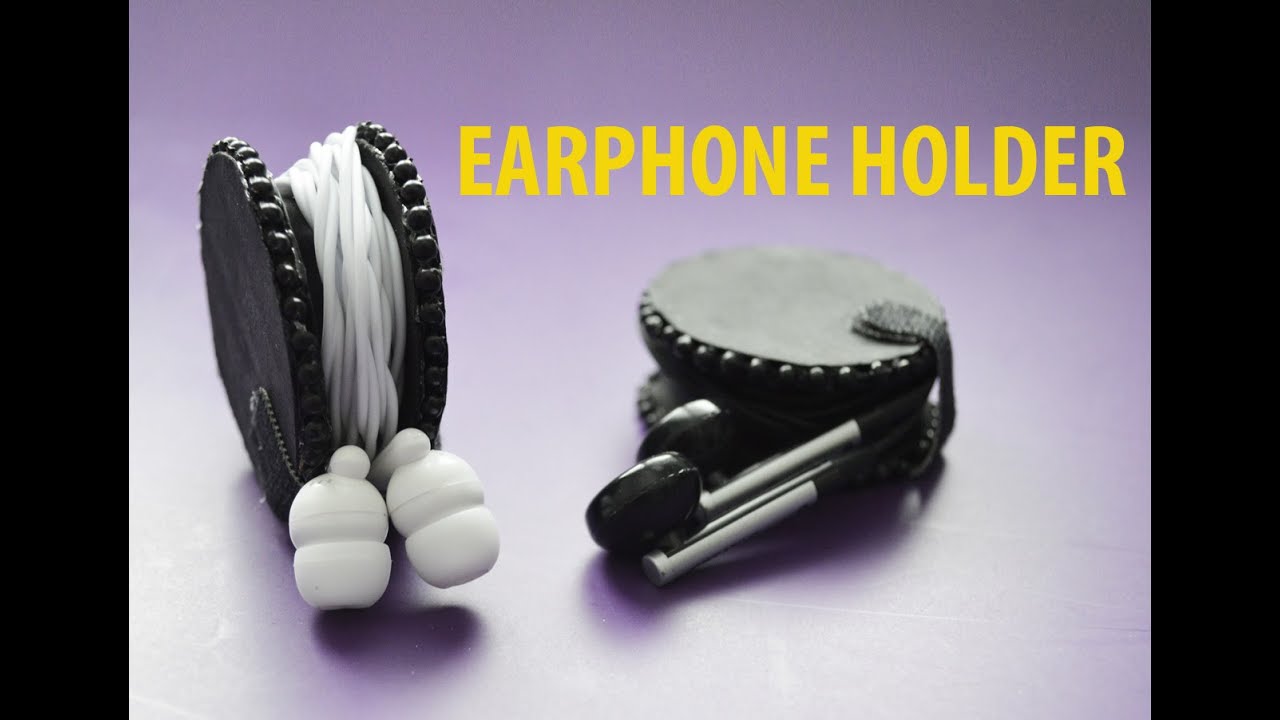 How to make an EARPHONE HOLDER - Easy DIY 