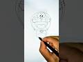 Simple drawing Doraemon #shorts #drawing #art #viral #howtodraw #doraemon #easydrawing #satisfying