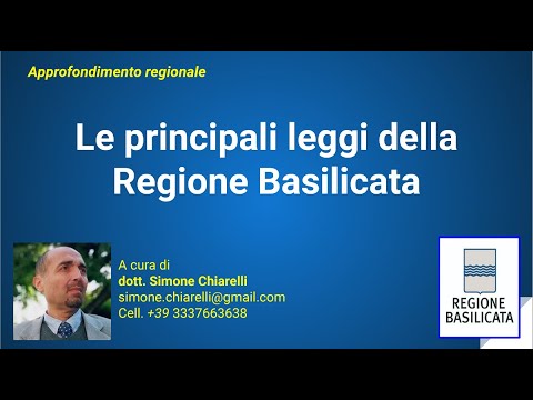 20 minuti di ... Cod006rBAS - Corso per C/D per concorsi nella Regione Basilicata (LEGGI REGIONALI)