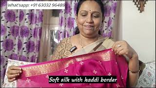 ✨ Banaras Silk Lightweight & Soft Silk Kaddi Border Sarees✨| New Collection | MANU HOME OF Sarees screenshot 5