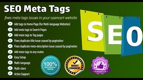 SEO Meta Tags for OpenCart : Installation and Setup Demonstration