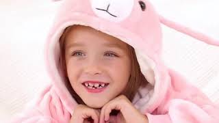Flannel Cartoon One-piece Pajamas For Kids