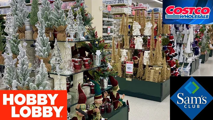 SAM'S CLUB COSTCO HOBBY LOBBY CHRISTMAS DECORATIONS TREES SHOP WITH ME SHOPPING STORE WALK THROUGH