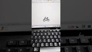 Bicycle🚲 In Ms Word Tutorial #trending #viral #ytshorts