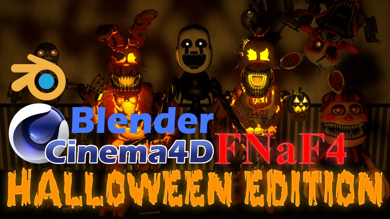 Cinema4D  Blender FNaF4 Halloween Pack DOWNLOAD!! 