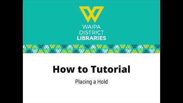 How to place a hold on a library item