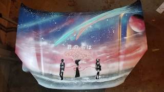 anime spray painting inspired kimi wa na