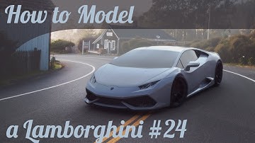3D Car Modeling Tutorial pt.24 | Autodesk Maya | Modeling a Lamborghini Huracan