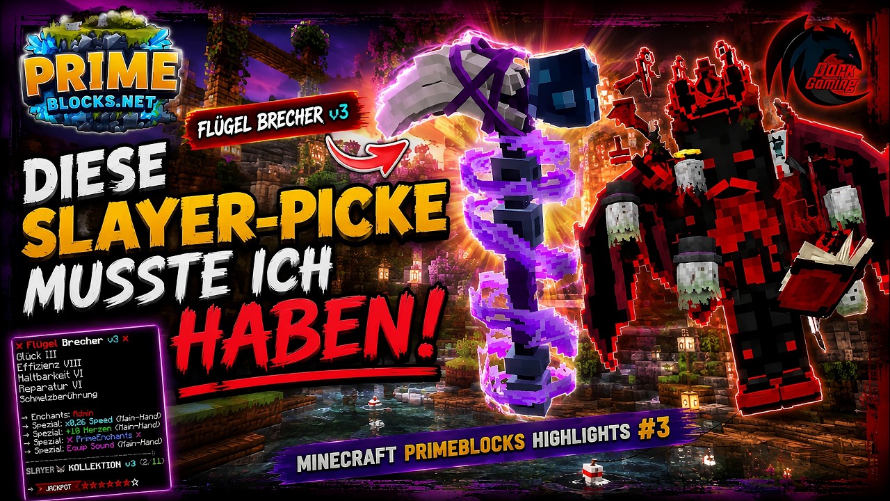 ⛏️ DIESE SLAYER-PICKAXE MUSSTE ICH HABEN! 😱 | Minecraft PrimeBlocks Highlights #3