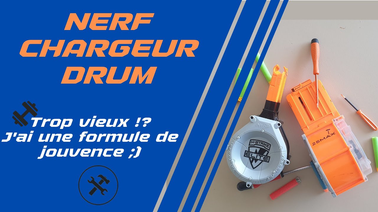 TUTO] Chargeur tambour NERF (drum magazine) x25, la cure de