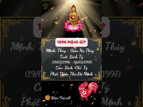Video Sinh năm 1996 mệnh gì? Tuổi Bính Tý hợp tuổi màu gì?... - youtube