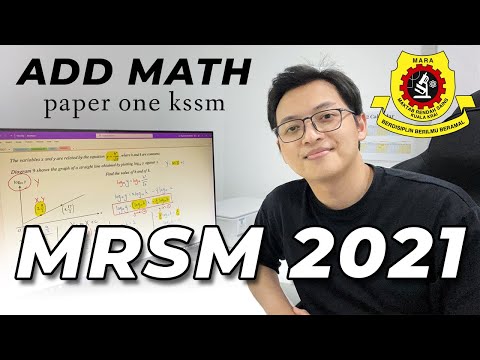 Spm Add Math Mrsm 2021 Paper 1 Kssm New Format Youtube