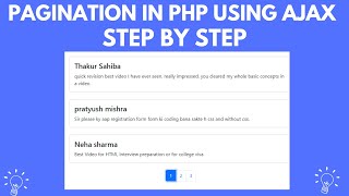 How to Create Pagination in PHP using AJAX | Pagination in PHP AJAX | AJAX Pagination