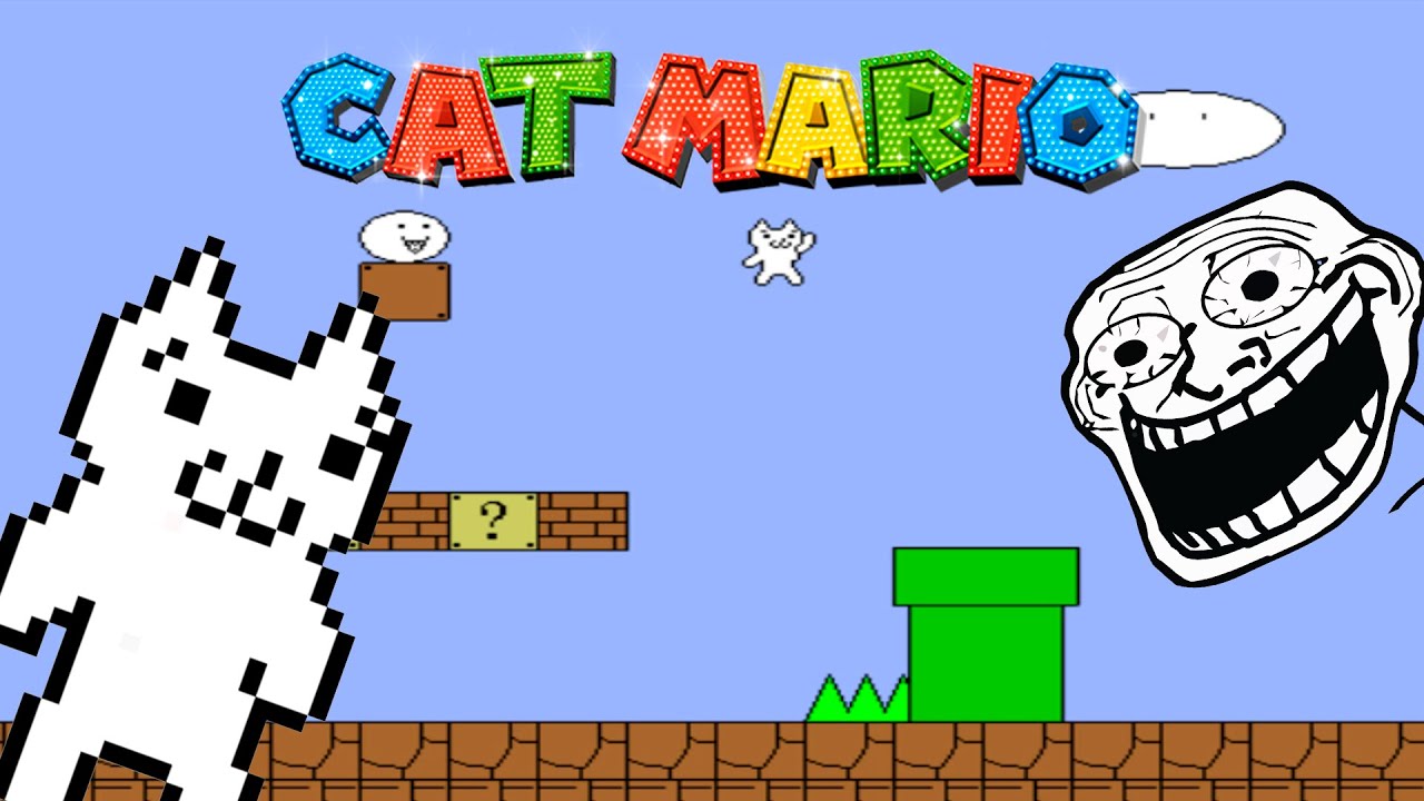 Jugando Cat mario Poki (que juego tan estresante) 