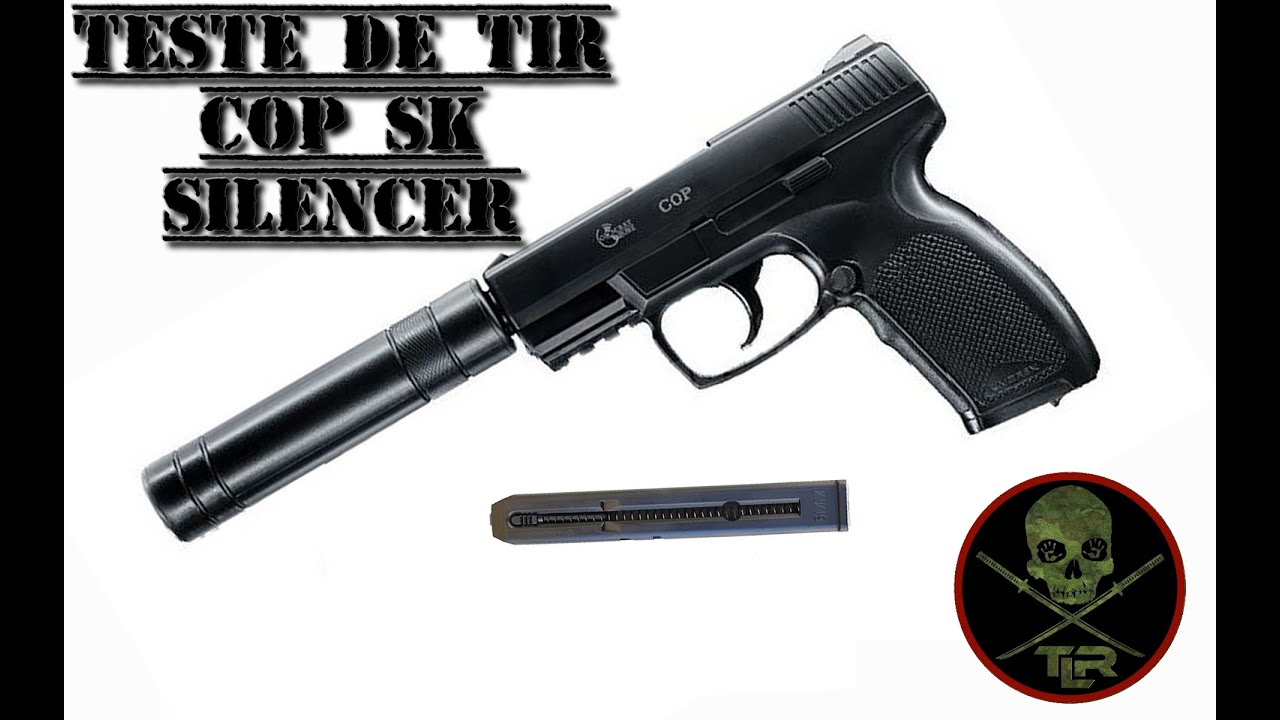 Pistolet Combat Zone COP SK Co2 (2 Joules) + Silencieux - Noir