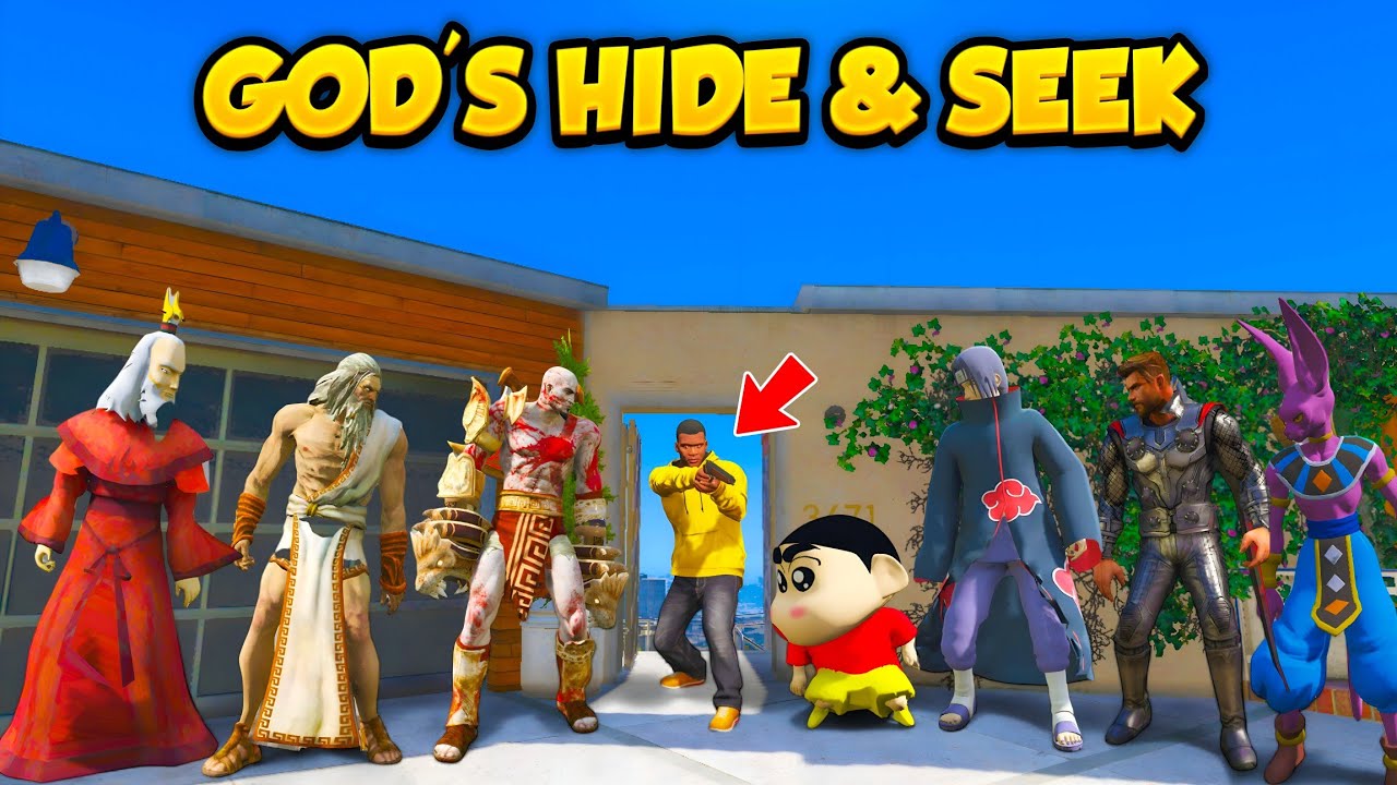 Franklin & Shinchan Playing God's Hide and Seek in GTA 5!