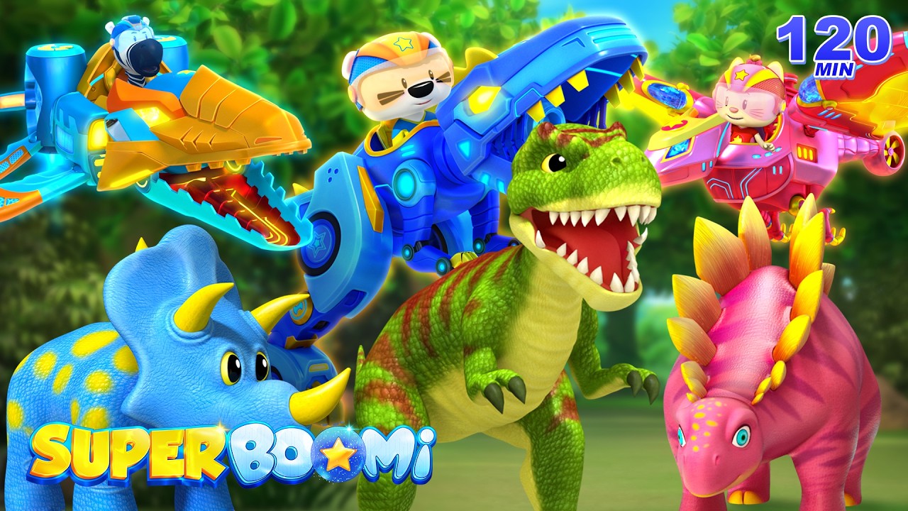 T-Rex Dino Art Rescue 🦖 Copy Paste Monster | Dinosaur Cartoons