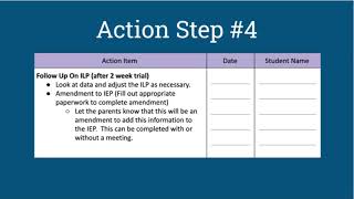 Individual Learning Plan (I-Page)