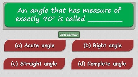 MCQ on Angles | Quiz on angles | Lines and angles MCQ for Kids | @kidsscholar