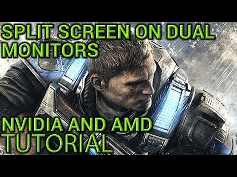 Gears Of War 4 Split Screen with 2 Monitors on PC Tutorial - Works on NVIDIA and AMD GPUs