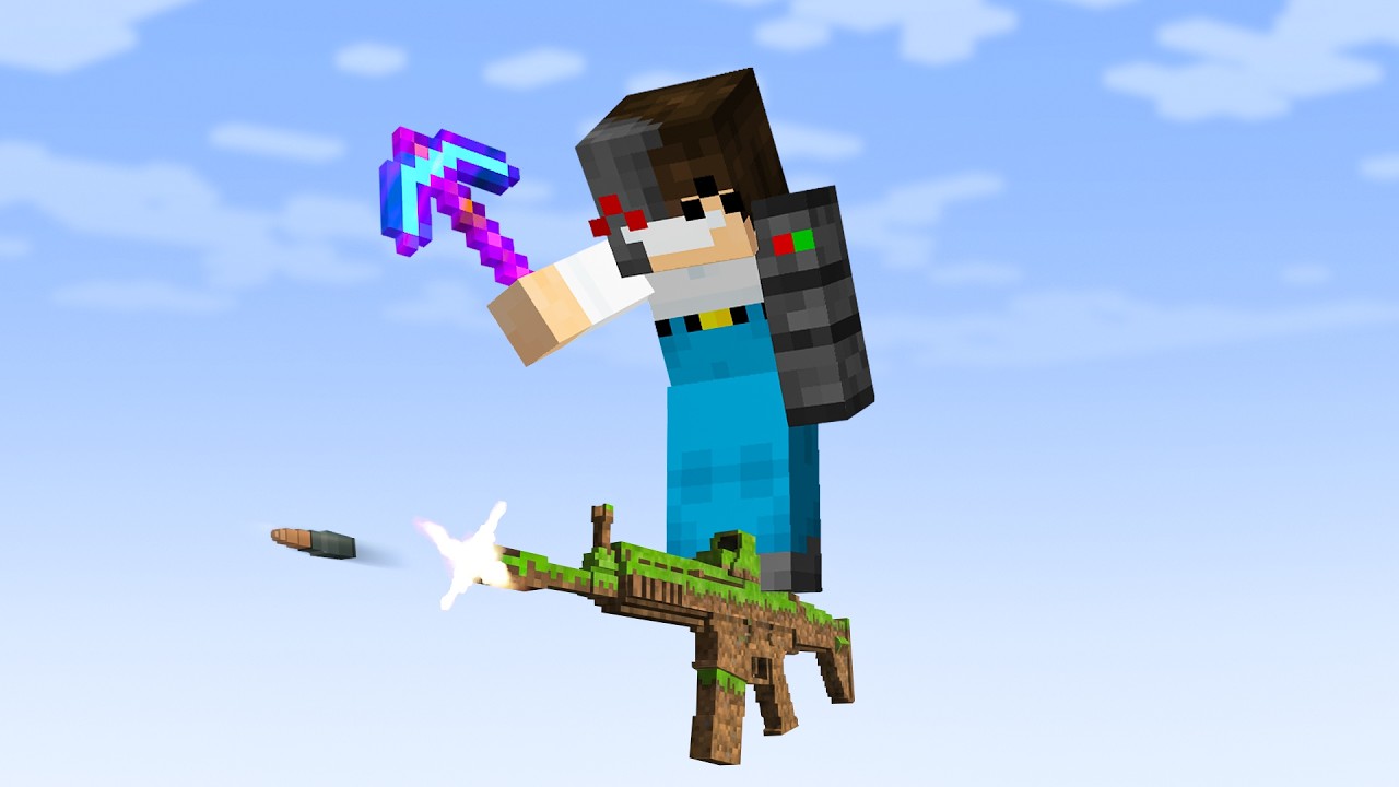 Minecraft, But It's On 1 Guns Block