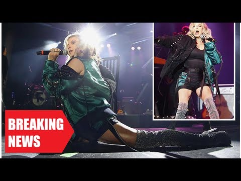 Breaking News - Flexible fergie, 42, does the splits in a mini-dress and thigh-high sparkly boots a